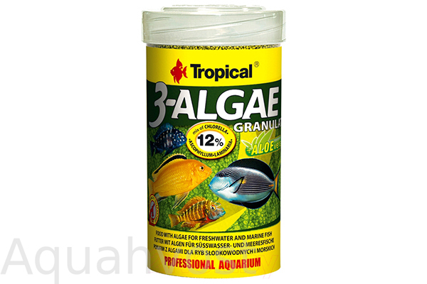 Tropical 3-Algae Granulat корм с водорослями для пресноводных и морских рыб 100 мл