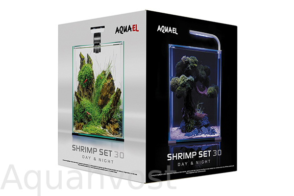 Aквариум  SHRIMP SET SMART LED DAY&NIGHT 30 / черный (30 л)