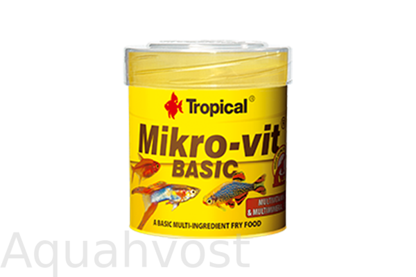 Tropical Mikro-vit Basic oсновной корм для мальков банка 50 мл