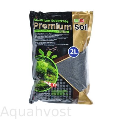 Soil субстрат для аквариумных растений и креветок премиум класса 2л,  гранулы 1-3мм