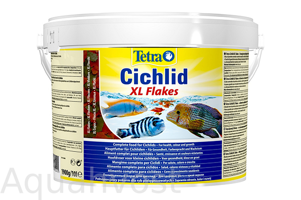 Корм для рыб TetraCichlid XL Flakes крупные хлопья 10 л