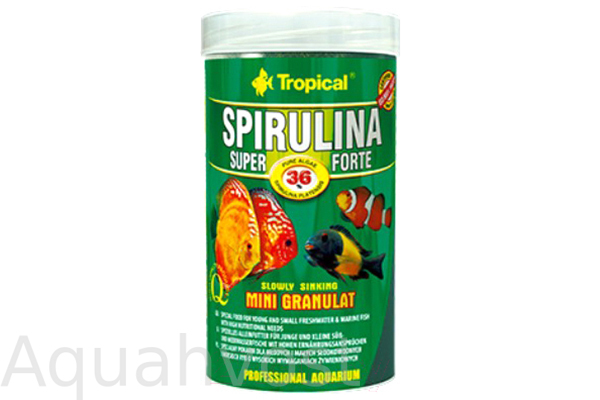Tropical Super Spirulina Forte Mini Granulat специальный корм для растительноядных рыб 100мл