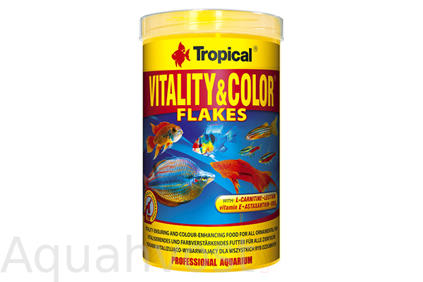 Tropical Vitality & Color высокобелковый красящий корм для аквариумных рыб 250 мл