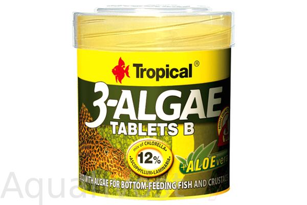 Tropical 3-Algae Tablets B корм с водорослями для пресноводных и морских рыб 50 мл