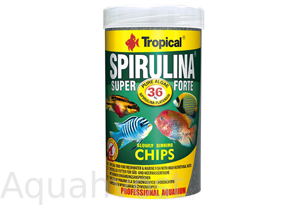 Tropical Super Spirulina Forte Chips специальный корм для растительноядных рыб 100 мл