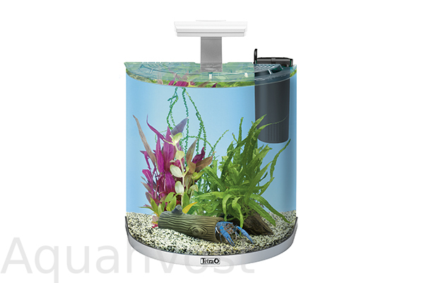 Аквариум дуговой Tetra AquaArt Explorer Line LED Cray 30л для раков, белый