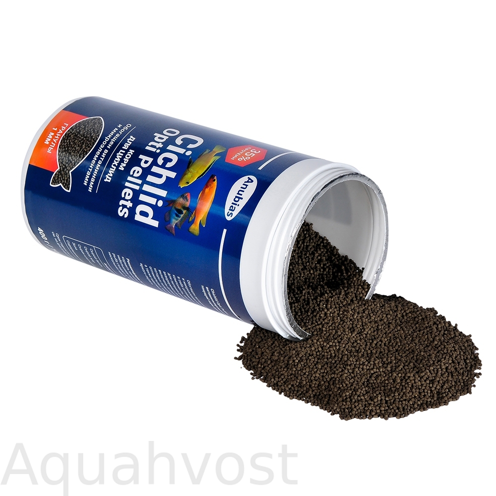 Корм для рыб Anubias Cichlid Opti Pellets гранулы 1мм, 1000мл (400г)